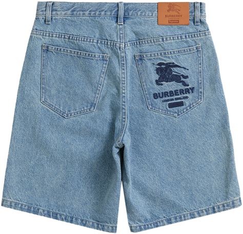 supreme burberry denim short|Supreme Burberry Denim Short Washed Blue Men's .